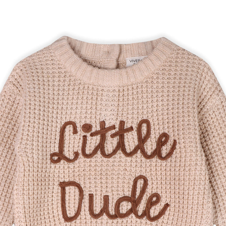 Little Dude Embroidered Sweater