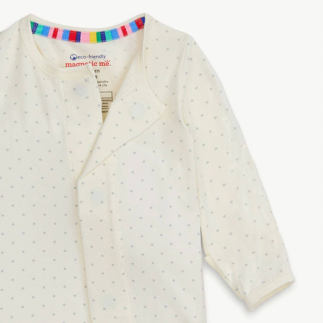 Cream Polka Dot Footie