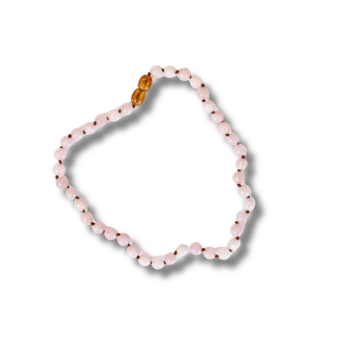 Pure Gemstone + Pink Rose Quartz || Beaded Necklace