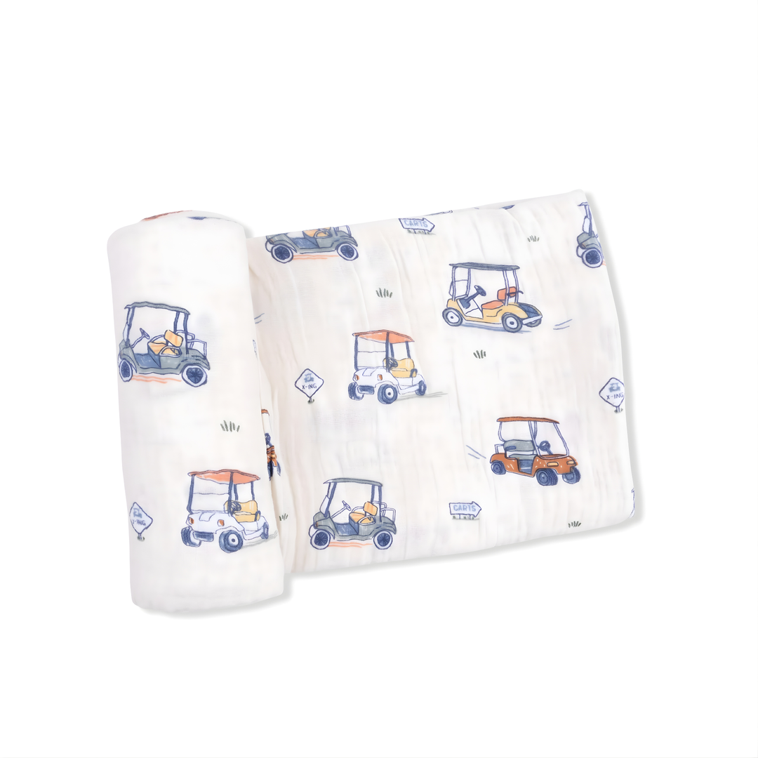 Zooming Golf Carts - Swaddle Blanket