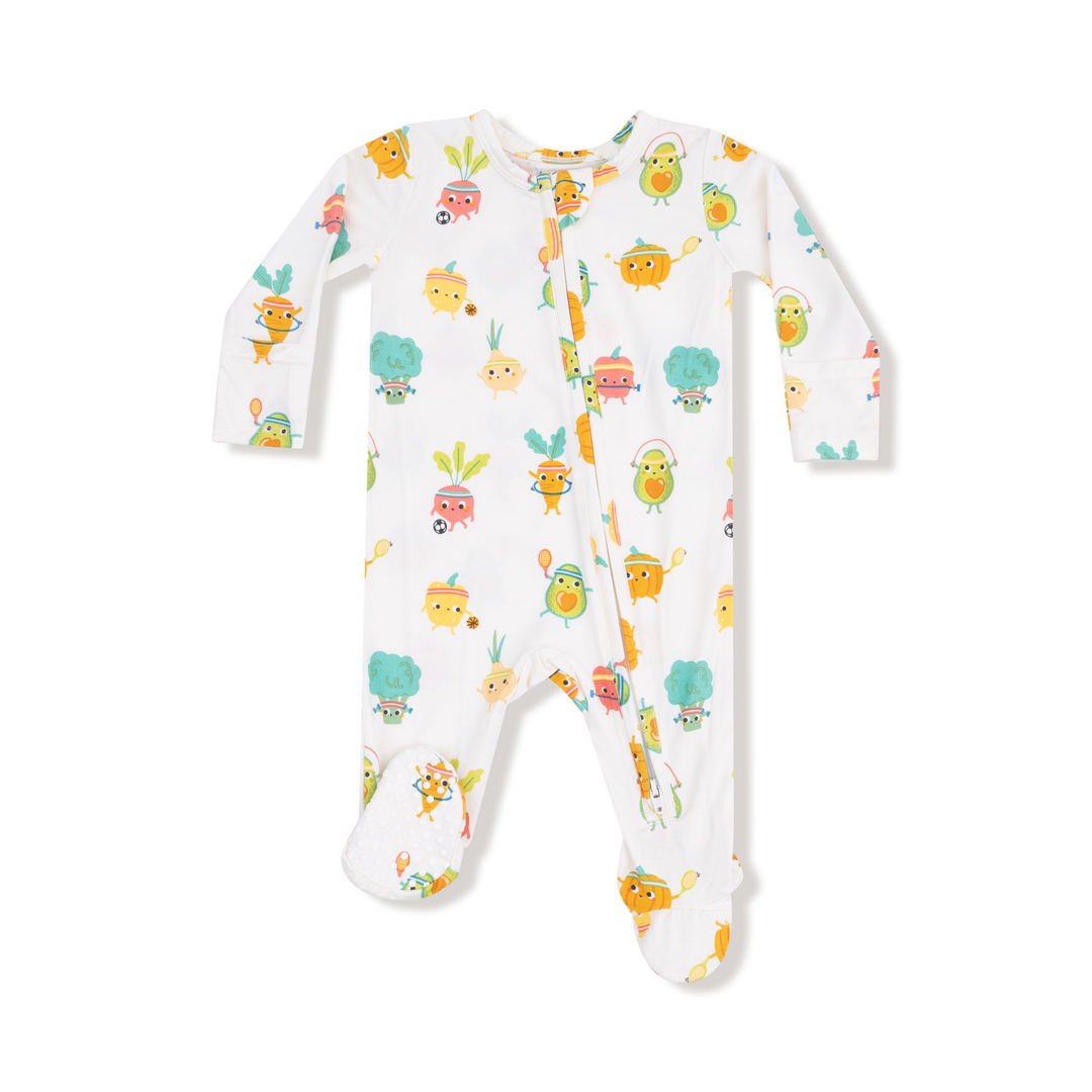 Crunch Munch Veggie Sports - 2 Way Zipper Footie