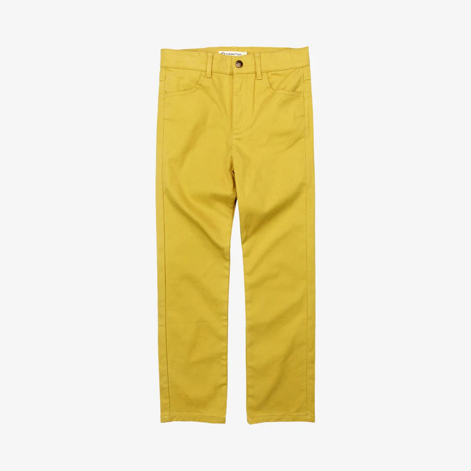 Skinny Twill Pants - Gold