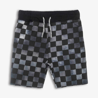 Black Checkered Shorts