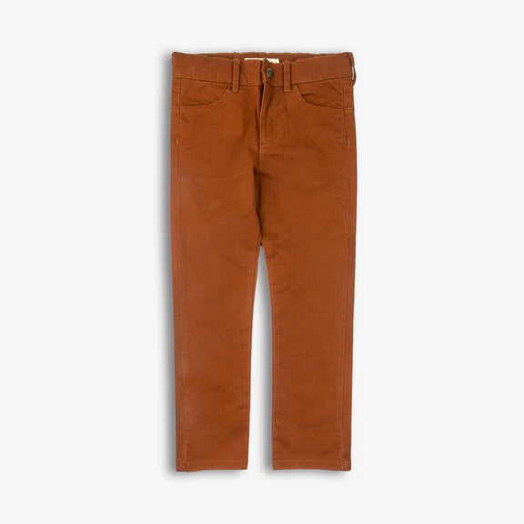 Skinny Twill Pants - Terracotta