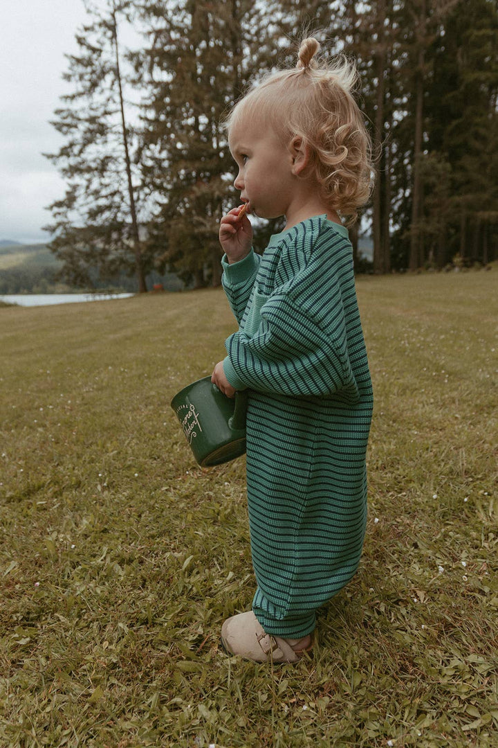 Sammy Romper - Green Stripe