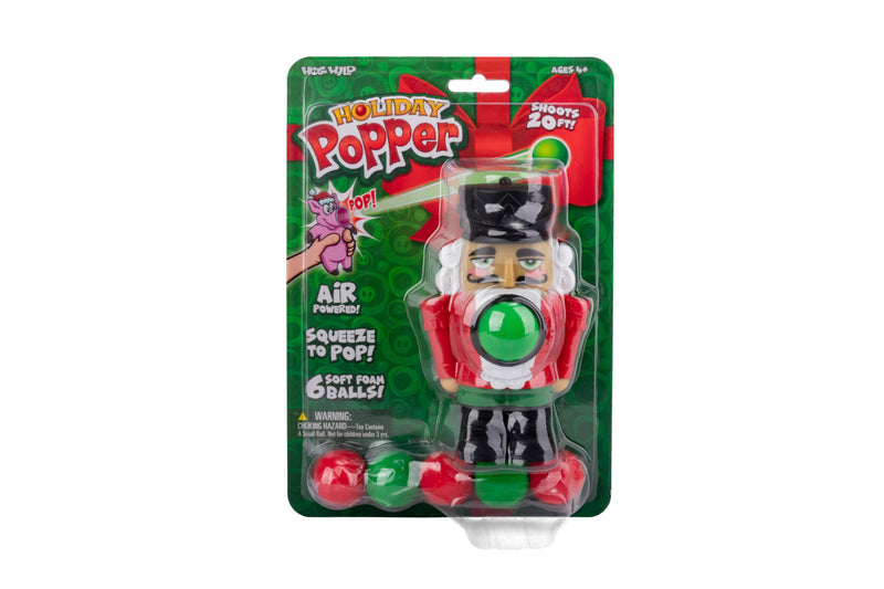 Hog Wild Holiday Nutcracker Ball Popper Toy - Toy Blaster