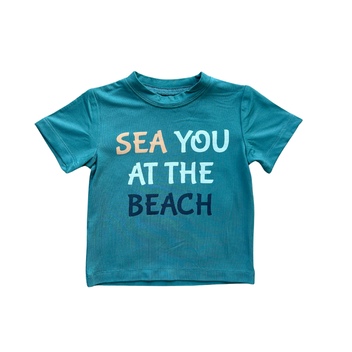 Boy's Short Sleeve Tee: Sea You At The Beach