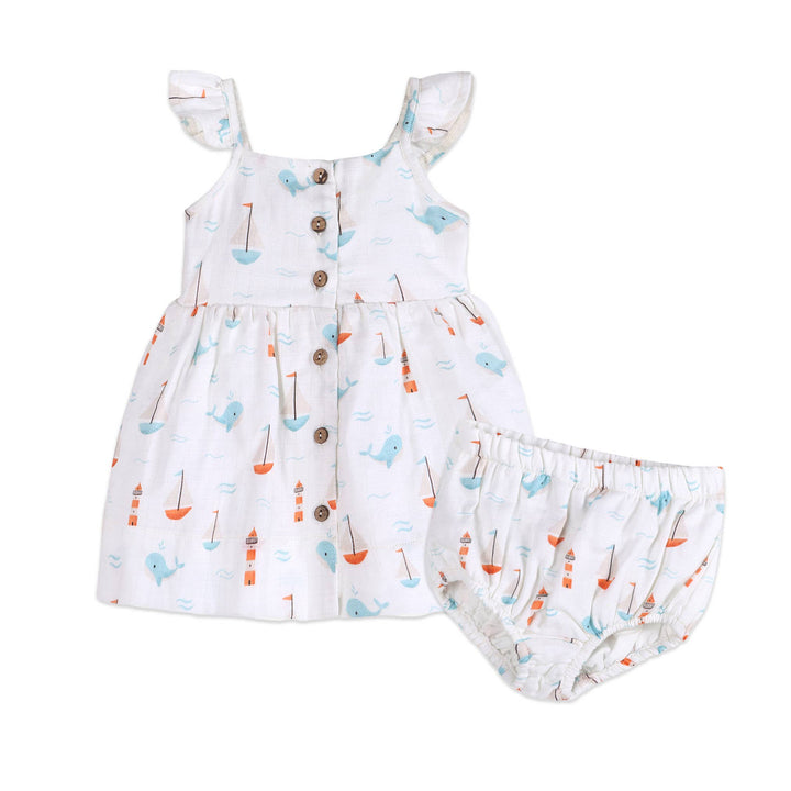 Sailboat Dress + Bloomer Set