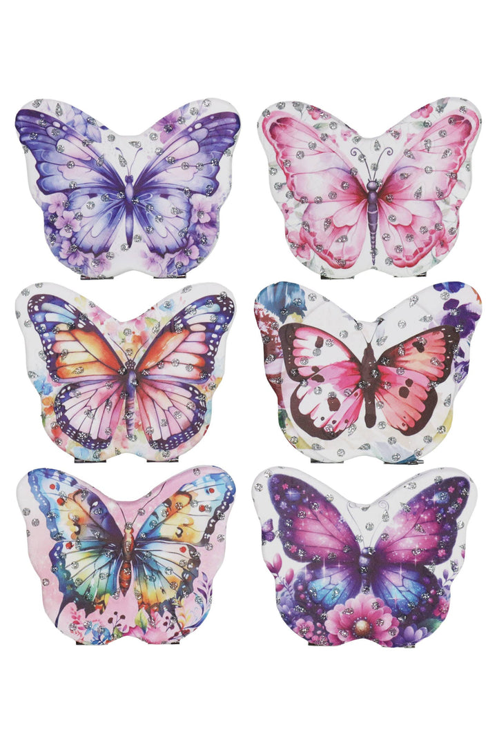 Butterfly Floral Compact Cosmetic Mirror