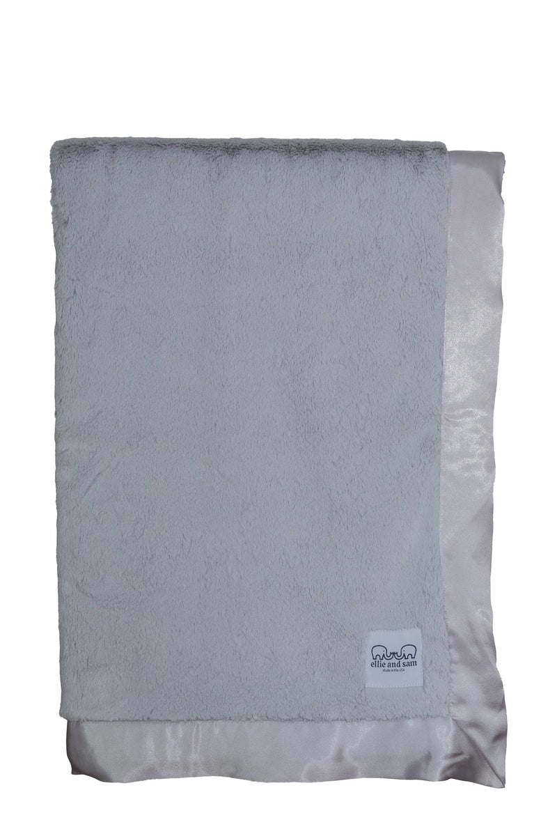 Luxury Satin (Border) Blanket - Silver 30" x 36"