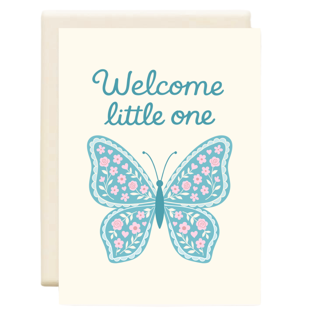 Welcome Little One Butterfly  | Baby Card