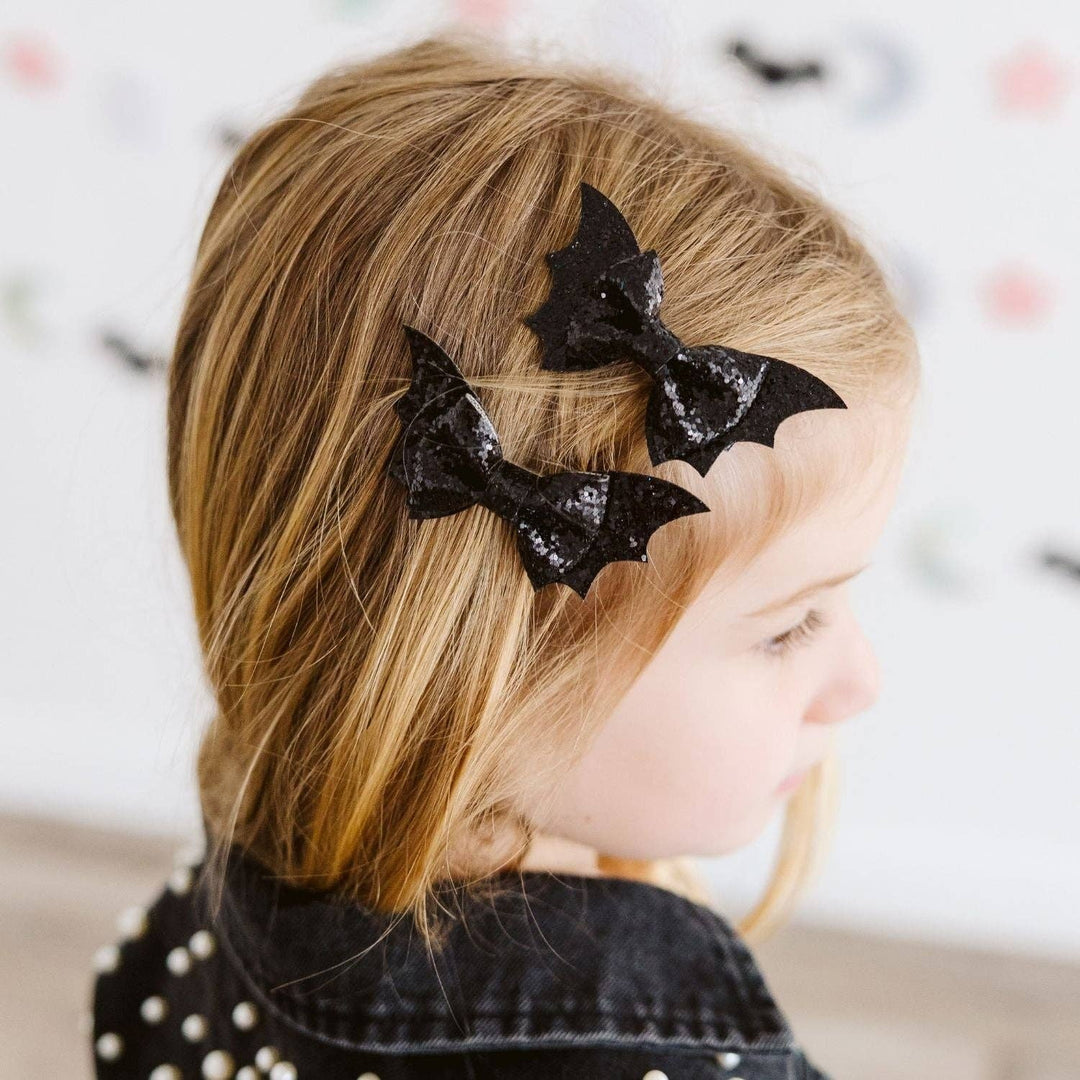 Glitter Bat Clip Set