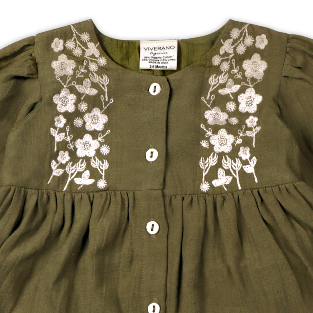 Hazel Embroidered Dress & Bloomer Set