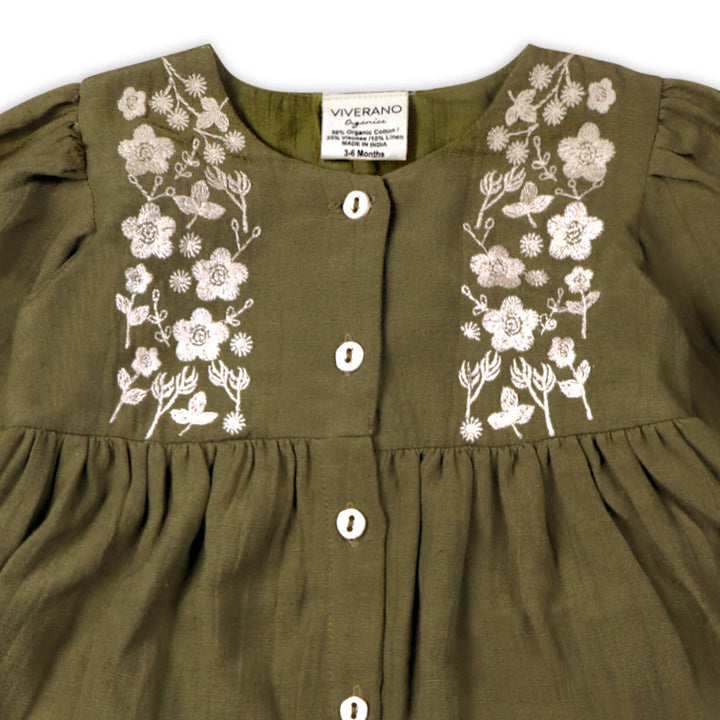 Hazel Embroidered Dress & Bloomer Set