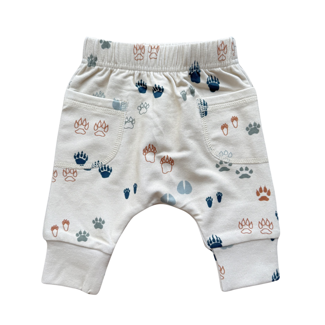 Baby Pocket Pants - Footprints