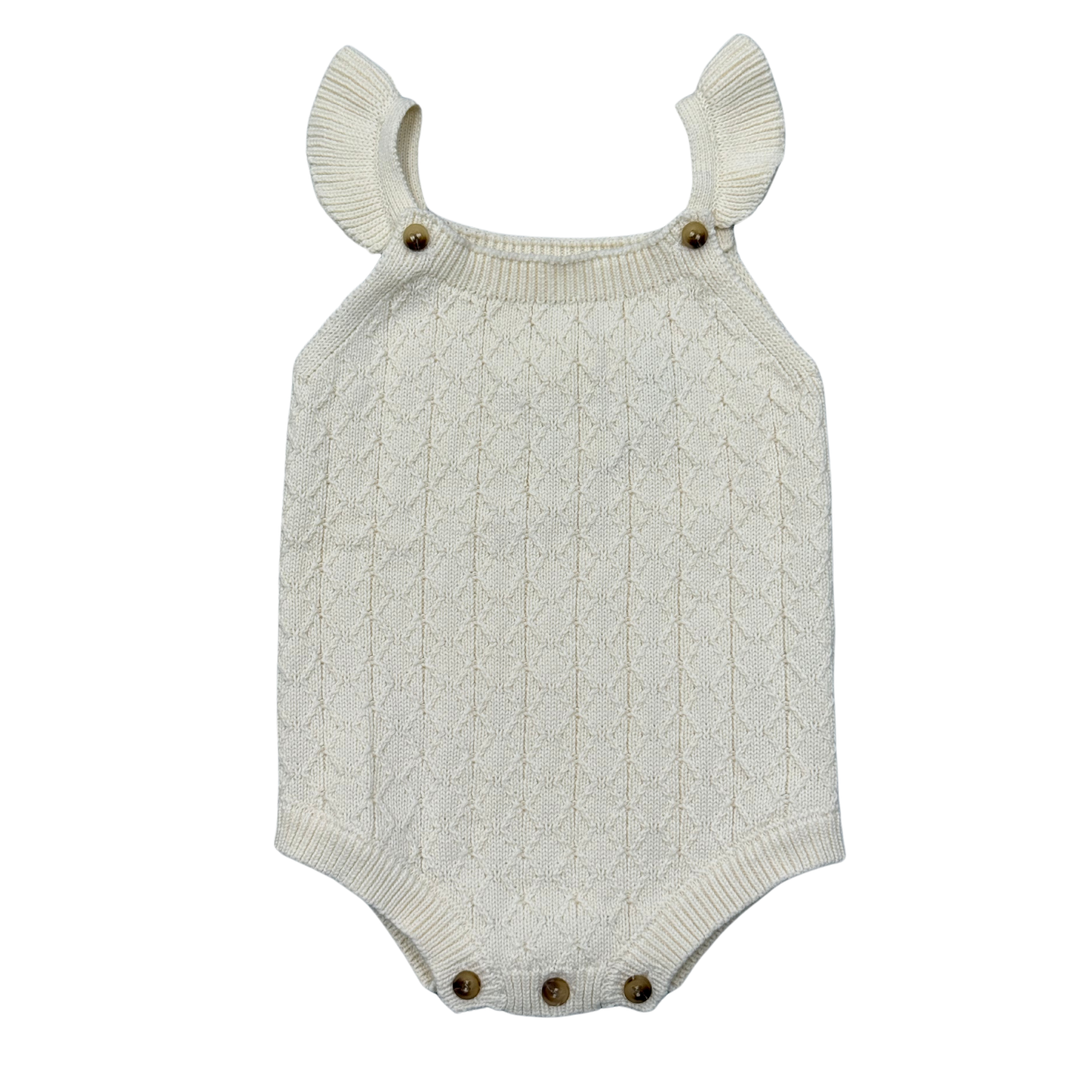 Knit Sweater Bodysuit - Cream