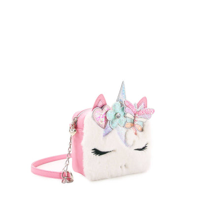 Miss Gwen Unicorn White Plush Crossbody Bag
