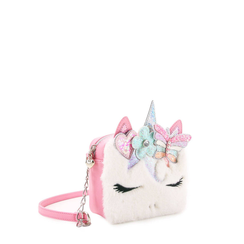 Miss Gwen Unicorn White Plush Crossbody Bag