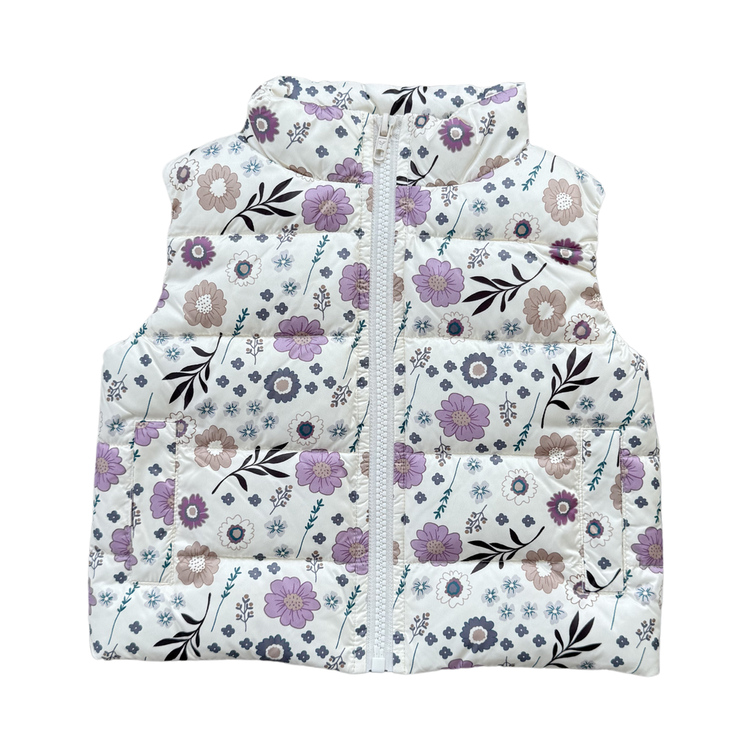 Puffer Vest - Winter Floral
