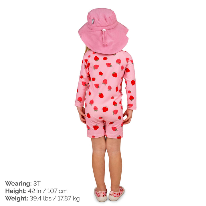 Long Sleeve UV Swimsuit - Strawberry