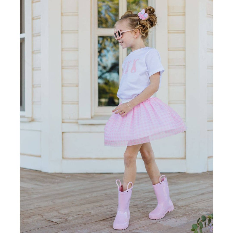 Pink Gingham Tutu - Dress Up Skirt - Kids Spring Tutu