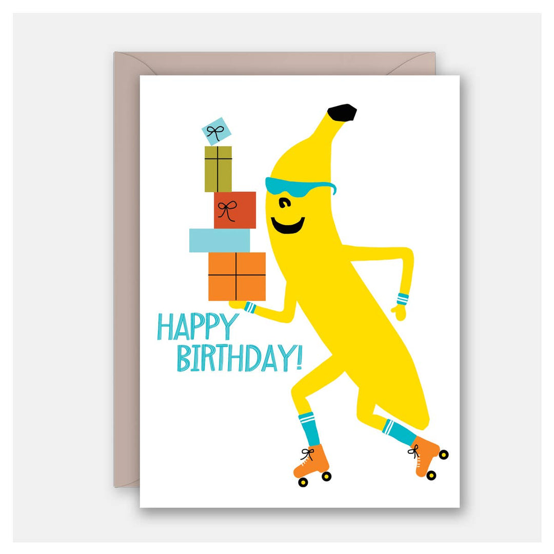 Banana Skater Birthday Card
