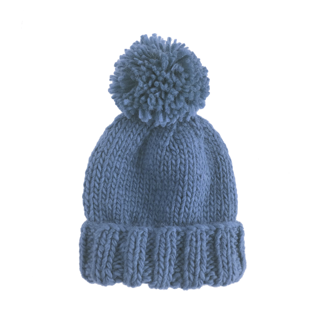 Classic Pom Hat - Blue