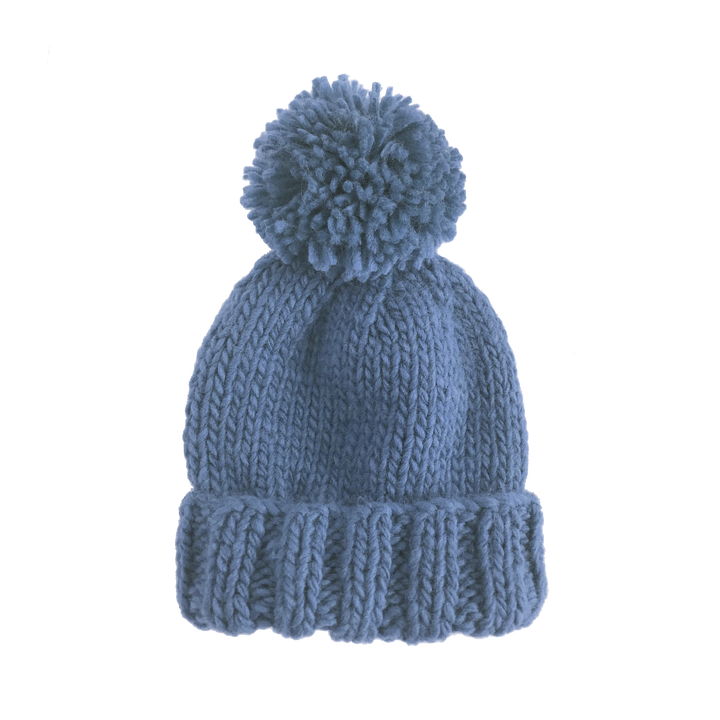 Classic Pom Hat - Blue