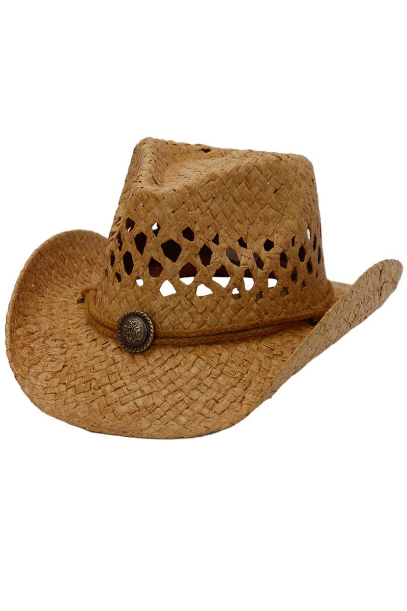 Kids Straw Cowboy Hat