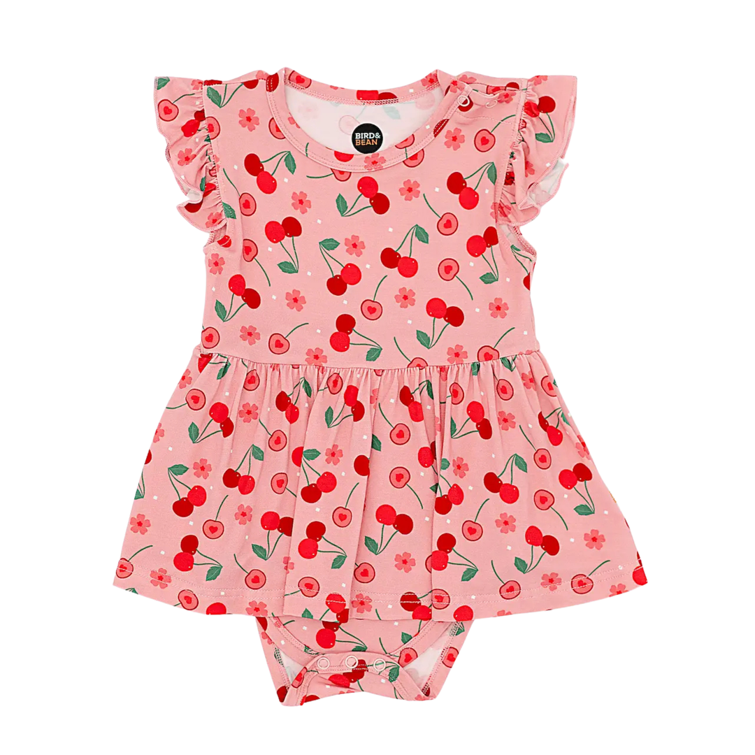 Bamboo Skirted Bodysuit - Cherry on Top
