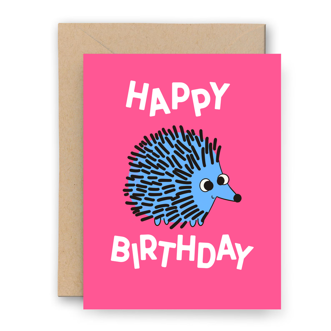 Happy Birthday Hedgehog Card