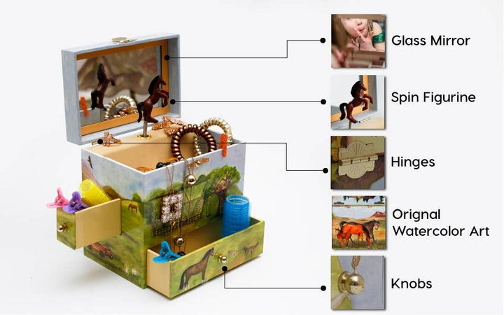 Horse Musical Jewelry Box
