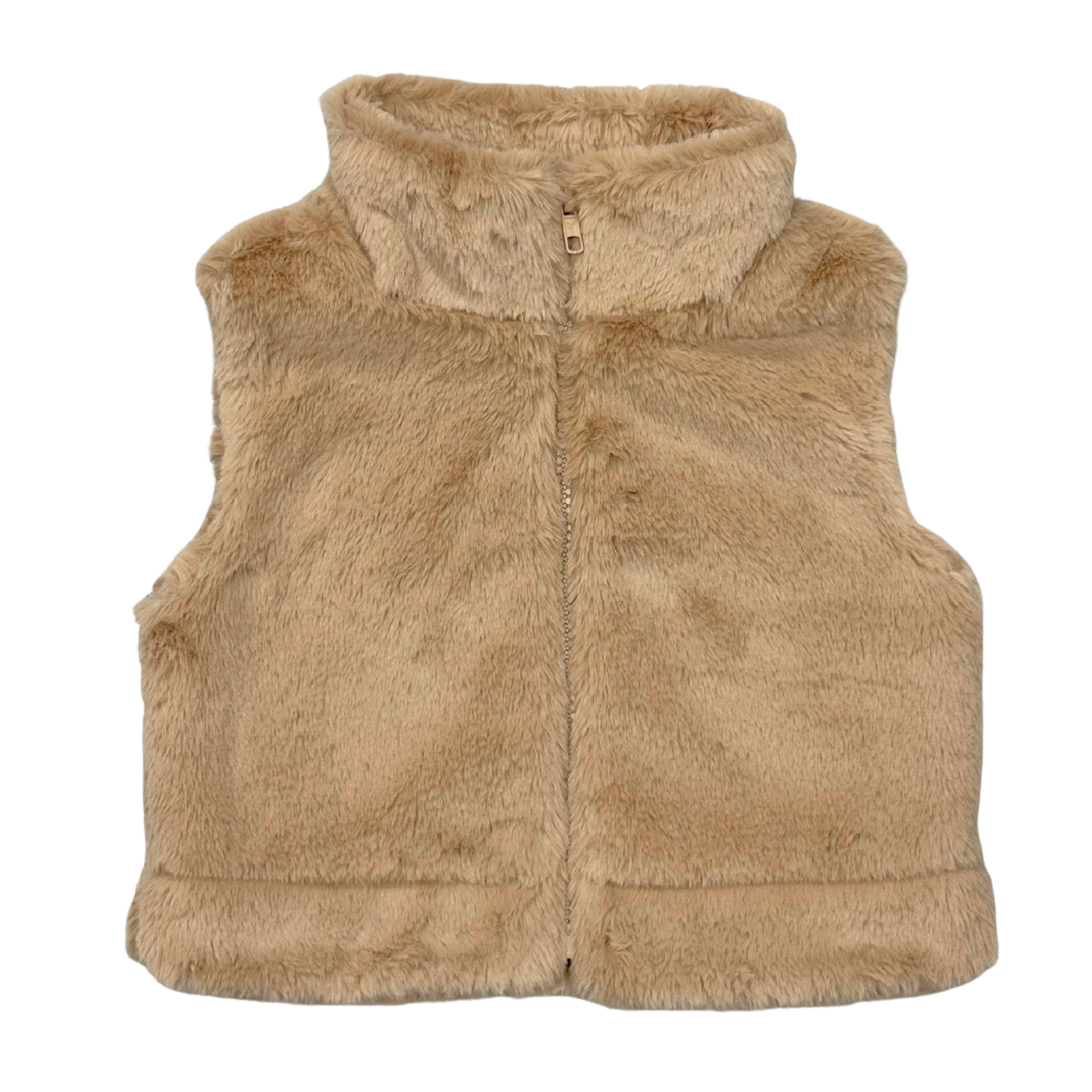 Fur Vest - Beige
