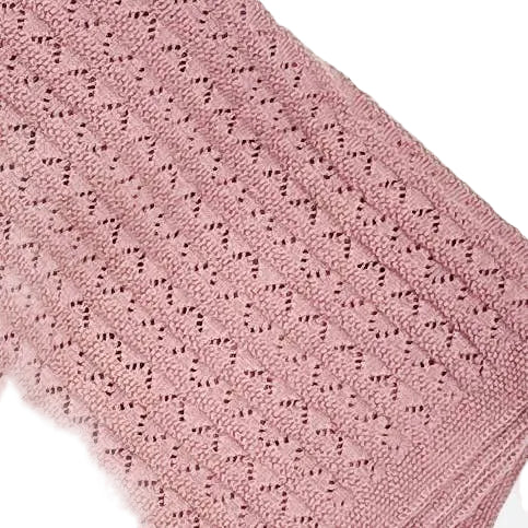 Pointelle Knit Baby Blanket