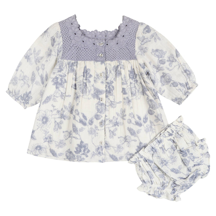 Claudia Floral Dress & Bloomer Set