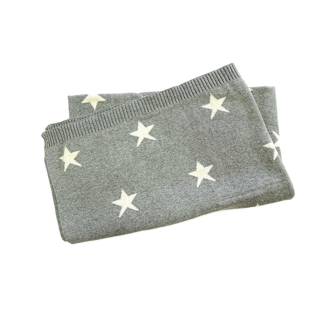 Stars Reversible Knit Baby Blanket