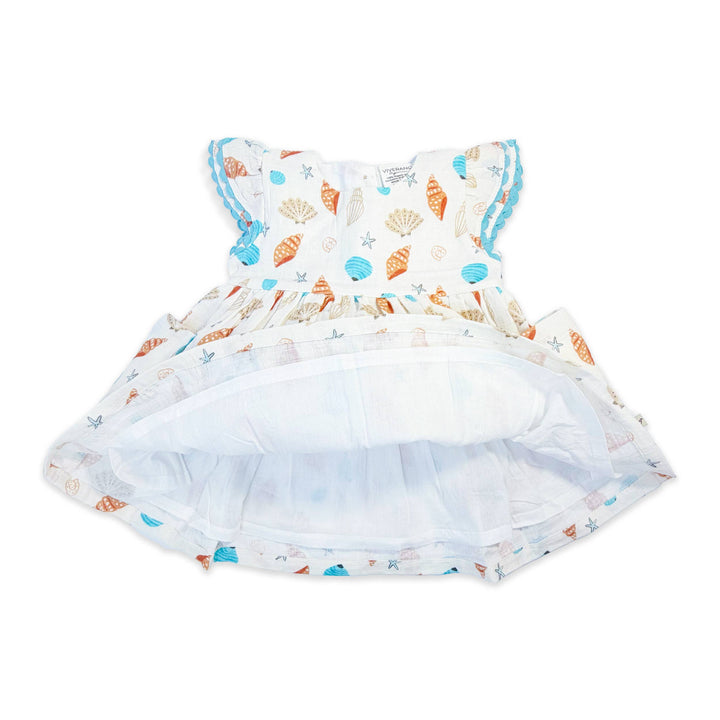 Seashell Pocket Dress + Bloomer Set
