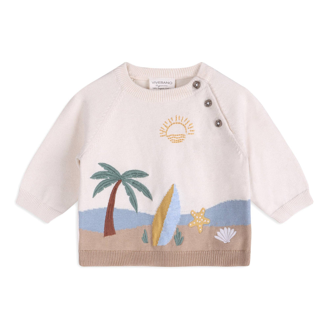 Surf Embroidered Knit Pullover
