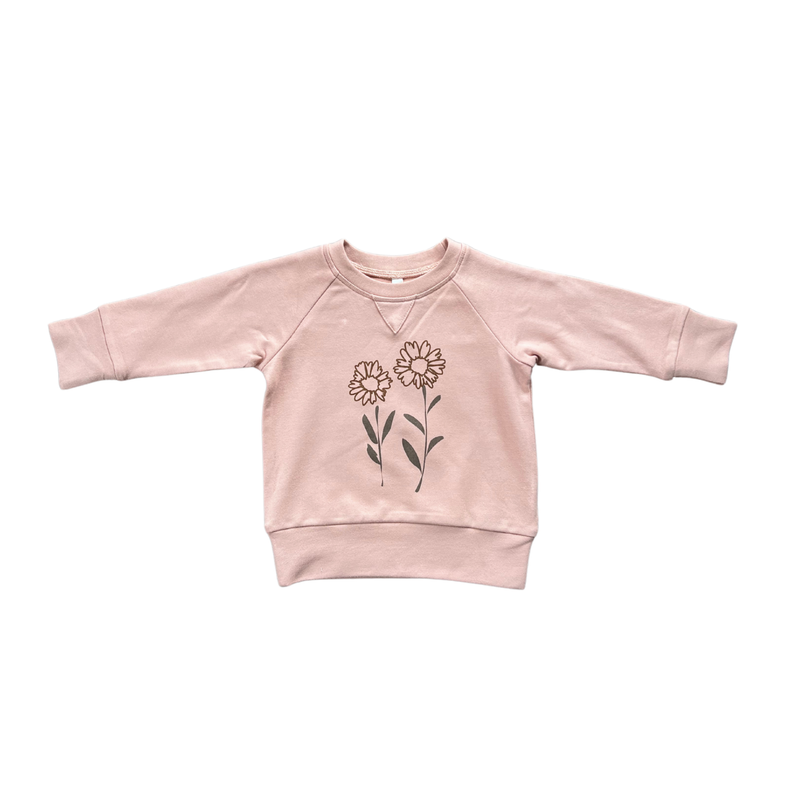 Raglan Sweatshirt - Hand Drawn Daisy