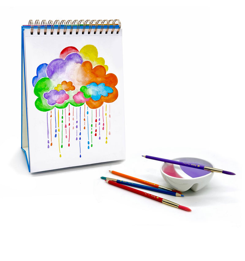 Pastel Watercolor Pencils & Paintbrushes