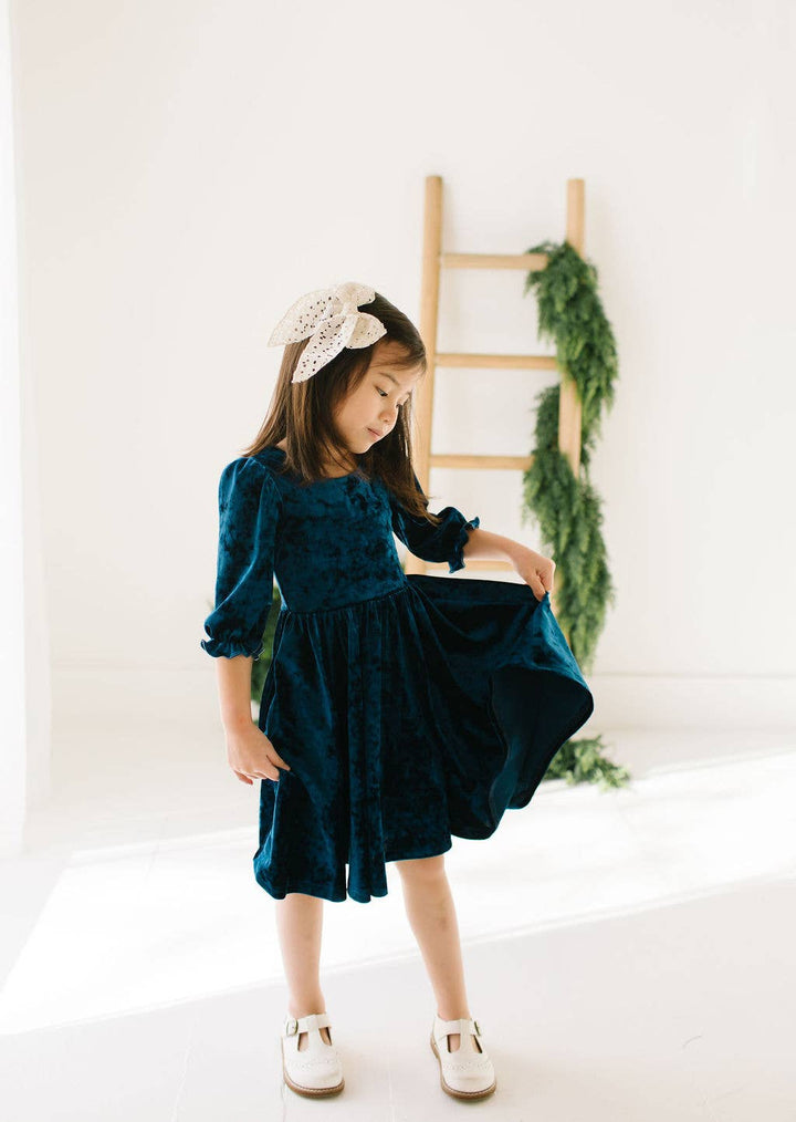 Pippa Dress in Crushed Blue