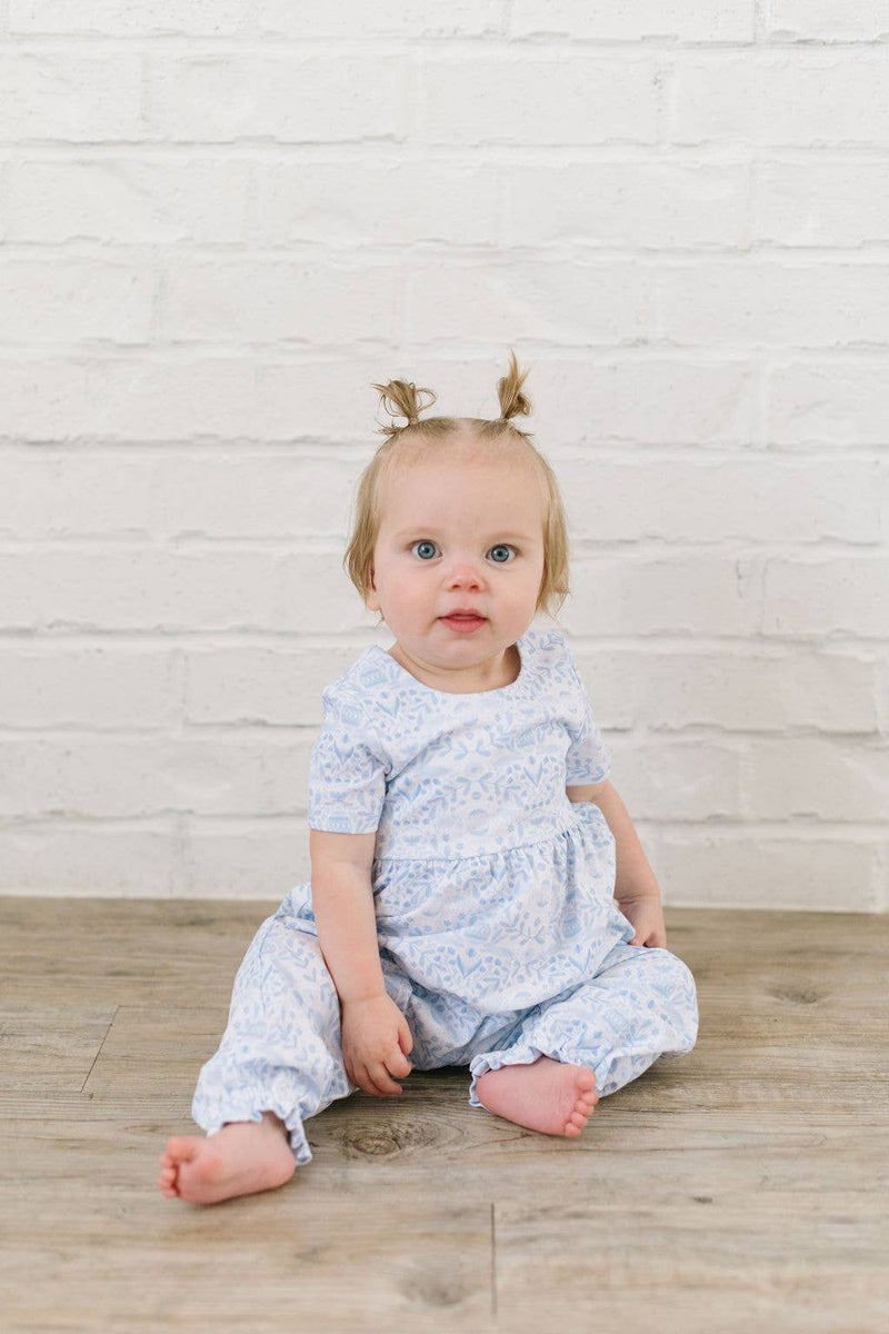 Rosie Romper - Blue Bunnies