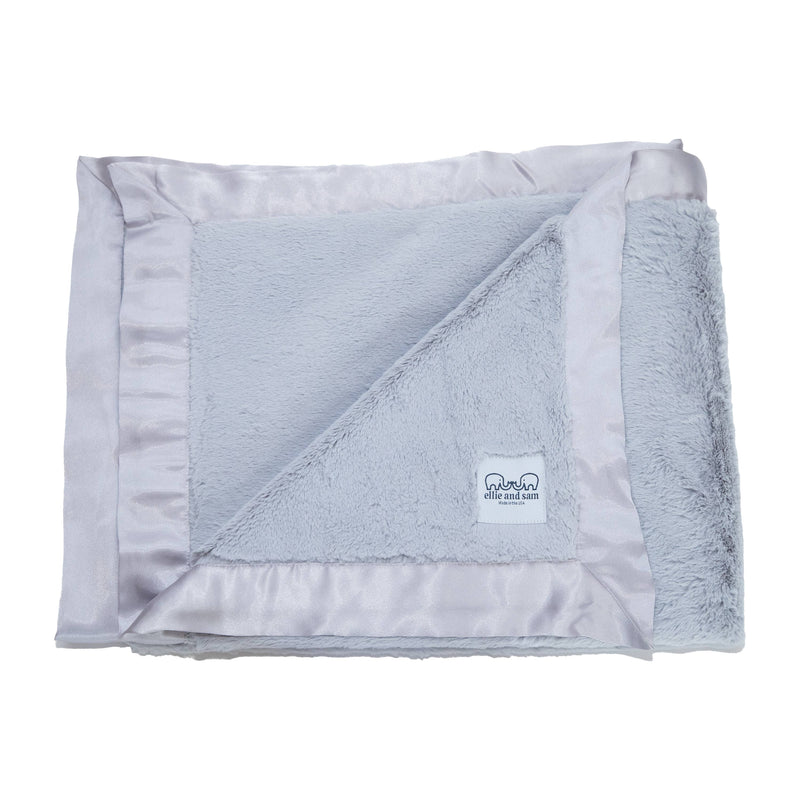 Luxury Satin (Border) Blanket - Silver 30" x 36"