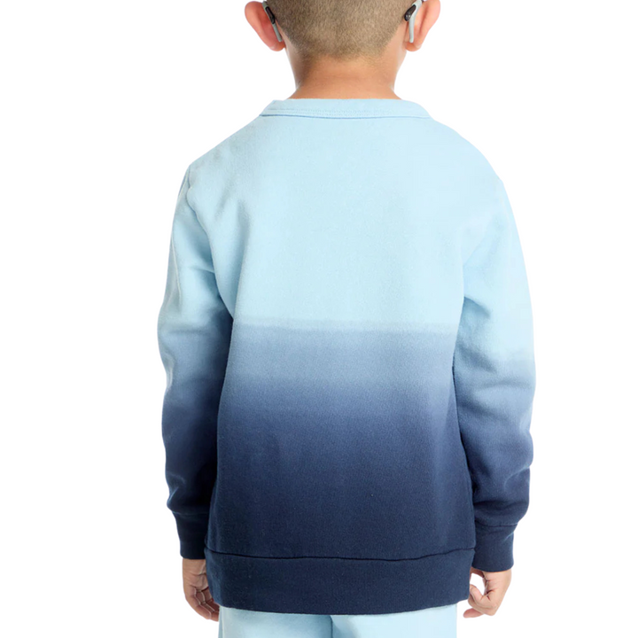 Comfy Long Sleeve Malibu Blue Ombre Pullover