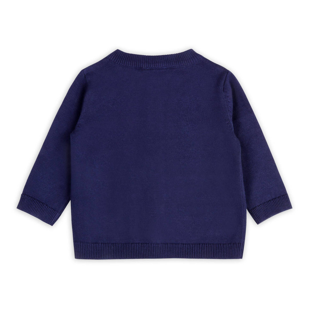 Embroidered Knit Cardigan - Dog Pocket