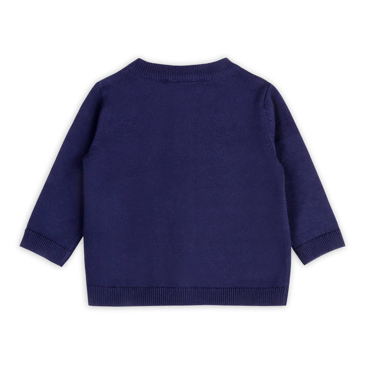 Embroidered Knit Cardigan - Dog Pocket