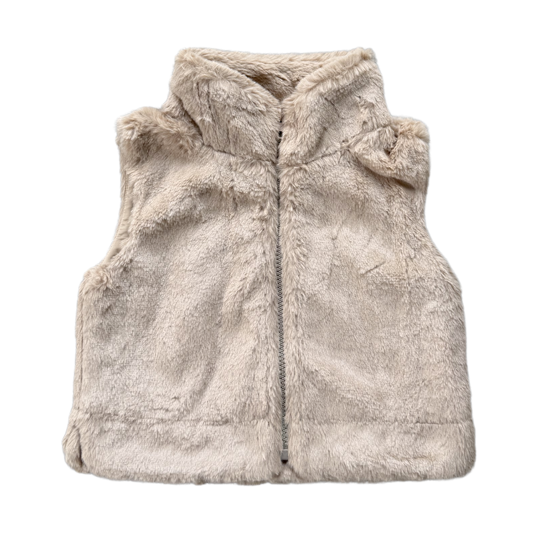 Fur Vest - Beige