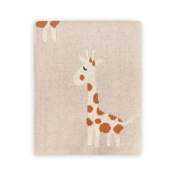 Organic Knit Baby Blanket - Giraffe