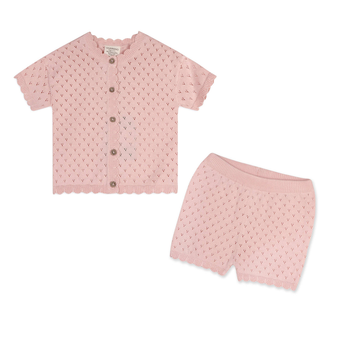 Emily Pointelle Shirt & Shorts Set