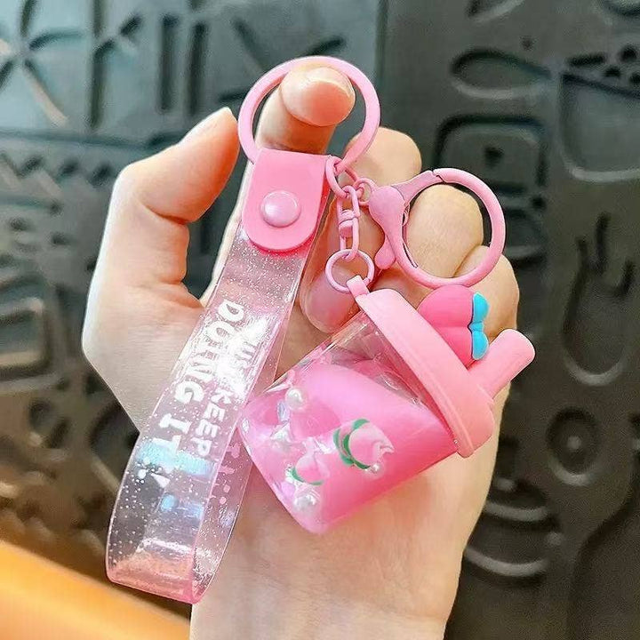 Fruit Boba Floaty Key Charm w/ Wristlet